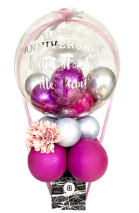 "Pamela " |  Jumbo Balloon Pop - Tall with Artificial Flowers