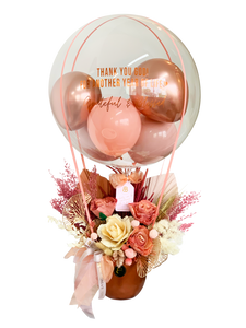 "Rosey" | Mini Hot Air Balloon - Dried Flowers